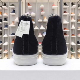 1pc Top Gun Maverick Print High-Top Sneakers - Breathable, Non-Slip, Durable Korean Version Casual Shoes with White Rubber Sole, Black & White Design, Lace-Up Closure, Round Toe, All-Season Comfort, Unisex for Men & Women, Everyday Footwear, Modern Sneakers, Fabric Upper