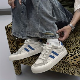 Men's casual shoes, sneakers, shoes, striped, breathable nd durable, classic solid color couple style, versatile, suitable for campus couples, nd