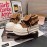 Women'S Chunky Platform Sneakers with Thick Platform Heel - Chunky Sole High-Top Round Toe PU Cover Upper, & Brown Retro Chunky Heel, Cushioned Insole & Arch Support, All-Season Casual Shoes for Casual Attire, Versatile Two-Way Wear (Flip-Flop Style