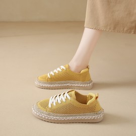 Women'S Casual Canvas Loafers - Classic Round Toe, All-Season Versatile Shoes with Rubber Sole, Fabric Inner & Durable Inner Lining, Easy Care Hand Washable, Fashionable Solid Color Design for Casual Attire, Allseason Shoes | Classic Loafer Design | Breathable Canvas Uppe