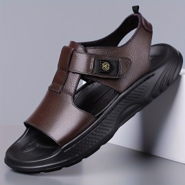 Men's Black -like with Adjustable Strap & Buckle - Non-Slip Rubber Sole, PU Cushioned Insole - Slip-On/Clip-On Beach Shoes for Summer, Casual, Pool, Boat - Lightweight Comfortable Dress (No Laces)