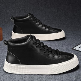 Men's Durable Ankle Boots - Comfortable, Non-Slip Grip with Lace-Up Soft Sole for Outdoor & Casual Attire