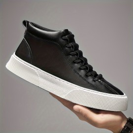 Men's Durable Ankle Boots - Comfortable, Non-Slip Grip with Lace-Up Soft Sole for Outdoor & Casual Attire