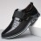 Men's Casual Business Shoes, Ultra-Thin Synthetic Upper, Rubber Sole, Closure, Round Toe - Suitable for All Seasons