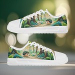 Unisex Hedgehog Print Low-Top Canvas Sneakers - Breathable Comfortable Walking Shoes with EVA Sole, Machine Washable for Hiking, Travel & Daily Wear