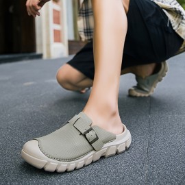 Men's Outdoor Slip-On Sandals - Breathable Casual Shoes with Adjustable Straps & MD Sole for Hiking, Summer Walking, Daily Wear - Lightweight Comfortable Design, Sandals for Wide Feet, Sporty Shoe, Microfiber Construction