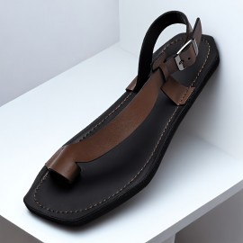 Men'S Summer Sandals - Stylish Black & Brown Options, Comfortable Slip-On Design with Adjustable Straps, Durable Rubber Sole for Beach, Casual, and Outdoor Activities, Summer Footwear | Stylish Sandals | Adjustable Straps