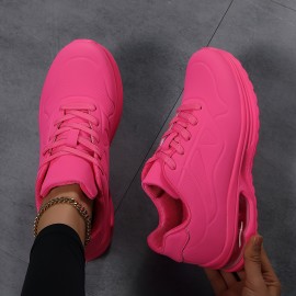 Women'S Lightweight Air Cushion Running Shoes - Breathable PU Upper, MD Sole & Fabric Lining, Low-Top Lace-Up Design for Gym, Hiking, Travel - All-Season Comfort & Support, Gym Shoes, Hiking Footwear, Sleek Sporty Look, Cushioned Comfort, Casual Sportswear, Durable Construction, Fitness Enthusiasts